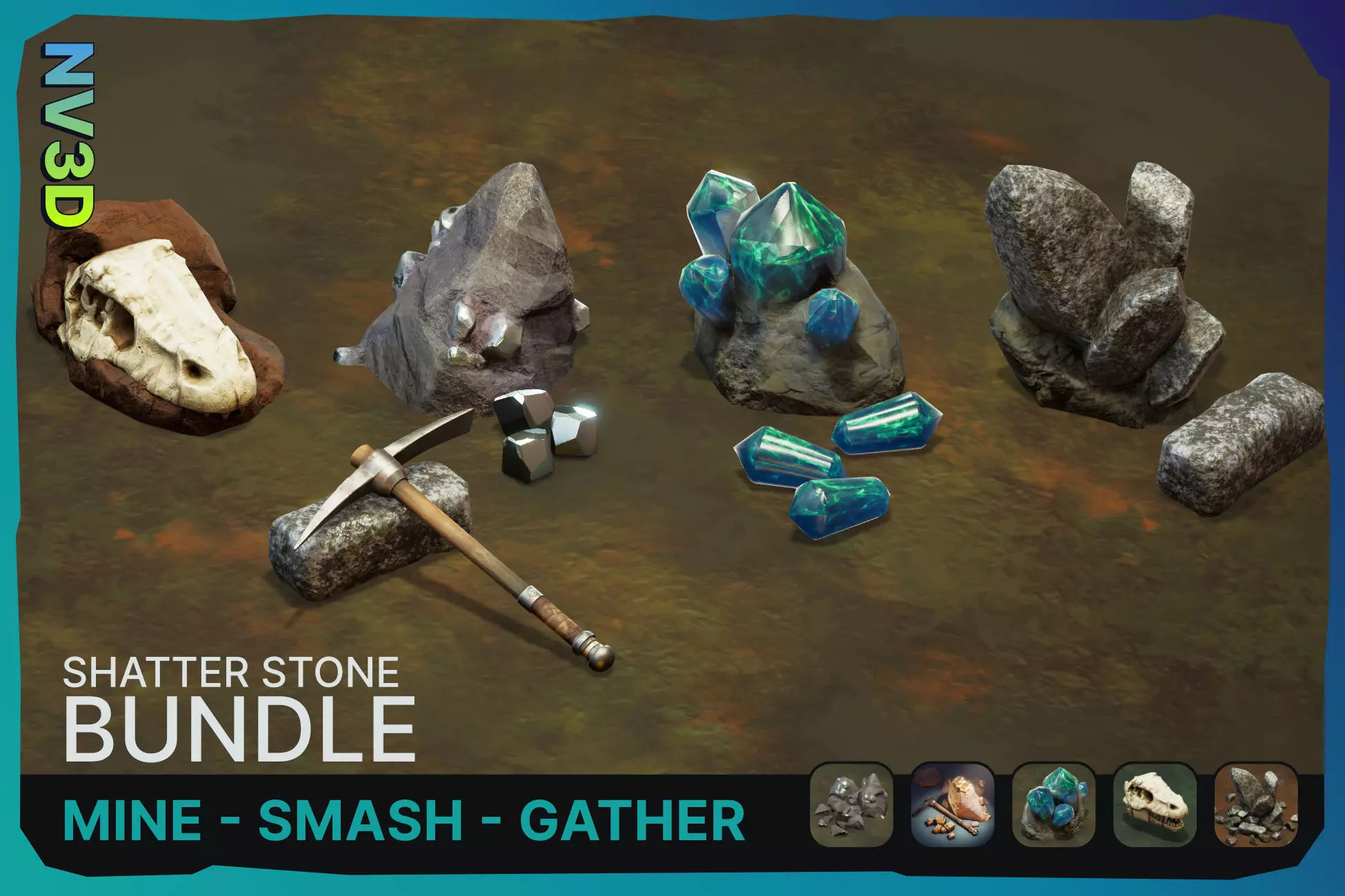 Shatter Stone - Bundle - RPG Mining & Crafting Assets
